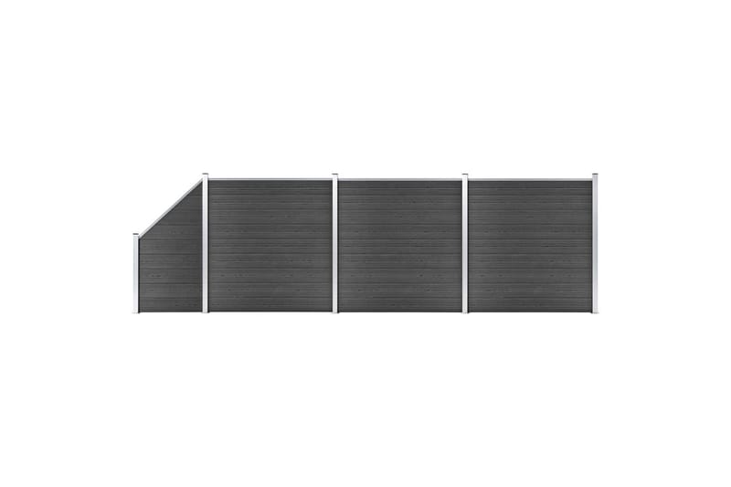 Staketpaneler WPC 619x(105-186) cm svart - Svart - Hus & renovering - Insynsskydd & inhägnad - Staket