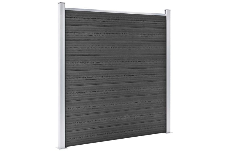 Staketpaneler WPC 792x(105-186) cm svart - Svart - Hus & renovering - Insynsskydd & inhägnad - Staket