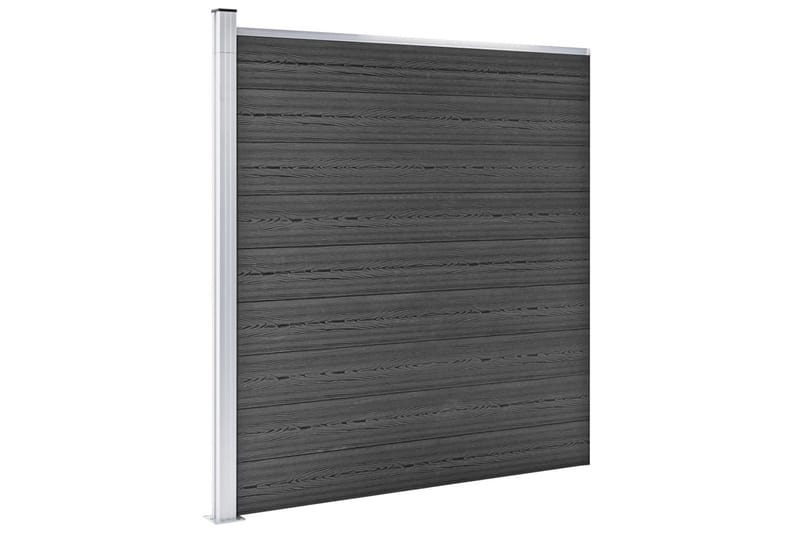 Staketpaneler WPC 792x(105-186) cm svart - Svart - Hus & renovering - Insynsskydd & inhägnad - Staket