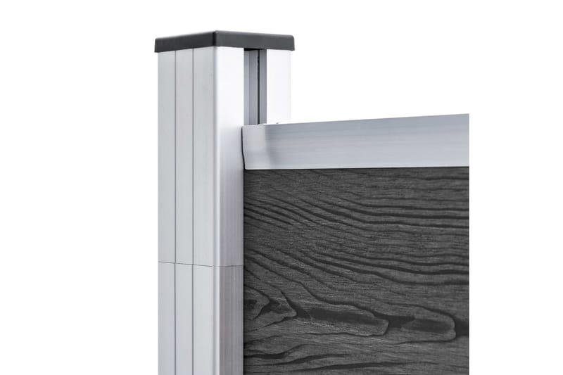Staketpaneler WPC 792x(105-186) cm svart - Svart - Hus & renovering - Insynsskydd & inhägnad - Staket