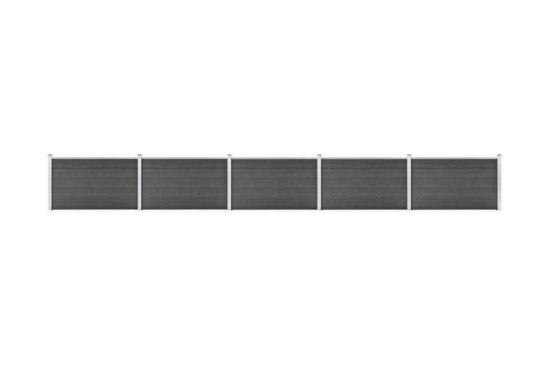 Staketpaneler WPC 872x105 cm svart - Svart - Staketstolpar