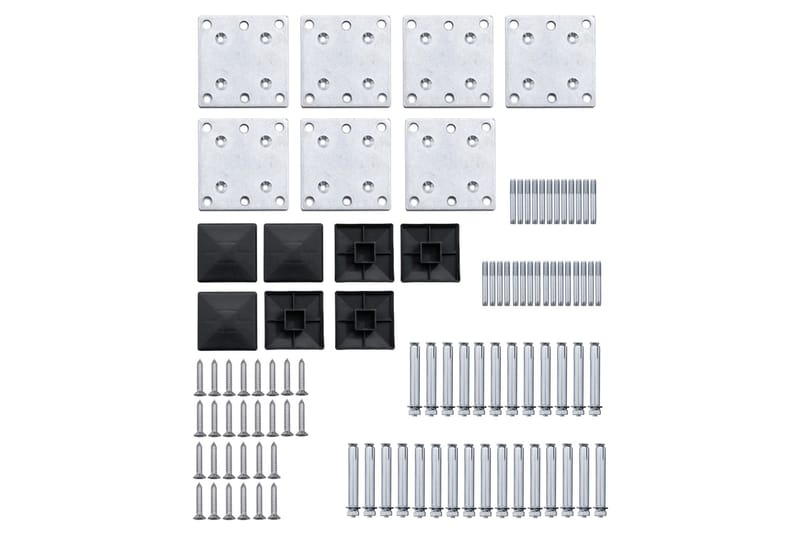 Staketpaneler WPC 965x(105-186) cm svart - Svart - Hus & renovering - Insynsskydd & inhägnad - Staket