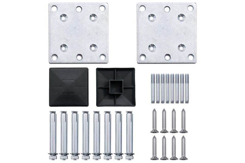 Staketstolpar 2 st aluminium 185 cm - Silver - Hus & renovering - Insynsskydd & inhägnad - Staket