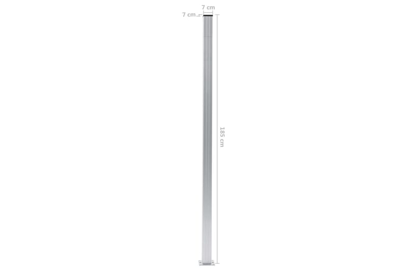 Staketstolpar 2 st aluminium 185 cm - Silver - Hus & renovering - Insynsskydd & inhägnad - Staket