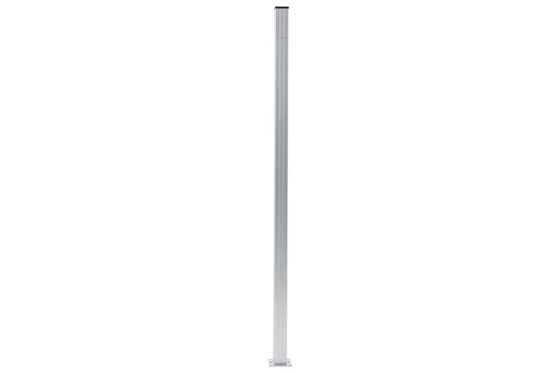 Staketstolpar 3 st aluminium 185 cm - Silver - Staketstolpar