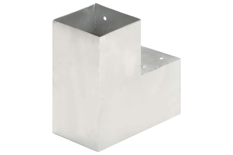 Stolpbeslag 4 st L-form galvaniserad metall 101x101 mm - Silver - Staketstolpar