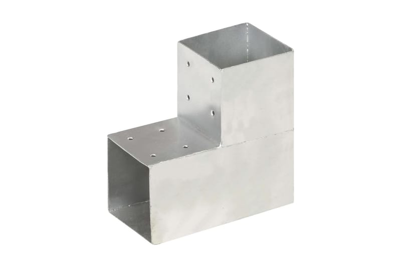 Stolpbeslag 4 st L-form galvaniserad metall 101x101 mm - Silver - Staketstolpar