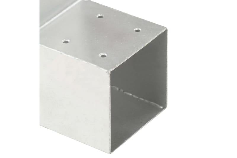 Stolpbeslag 4 st L-form galvaniserad metall 91x91 mm - Silver - Staketstolpar