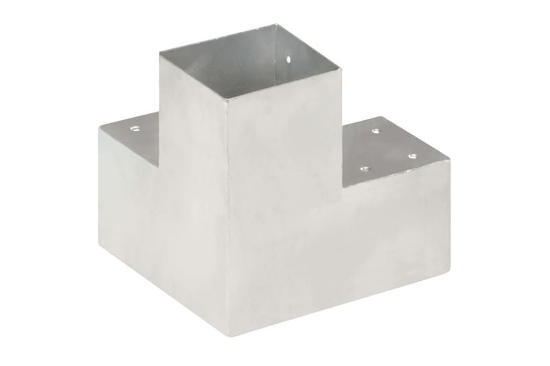 Stolpbeslag 4 st Y-form galvaniserad metall 101x101 mm - Silver - Hus & renovering - Insynsskydd & inhägnad - Staket