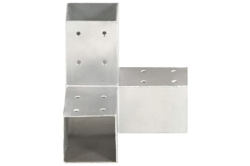 Stolpbeslag 4 st Y-form galvaniserad metall 71x71 mm - Silver - Hus & renovering - Insynsskydd & inhägnad - Staket