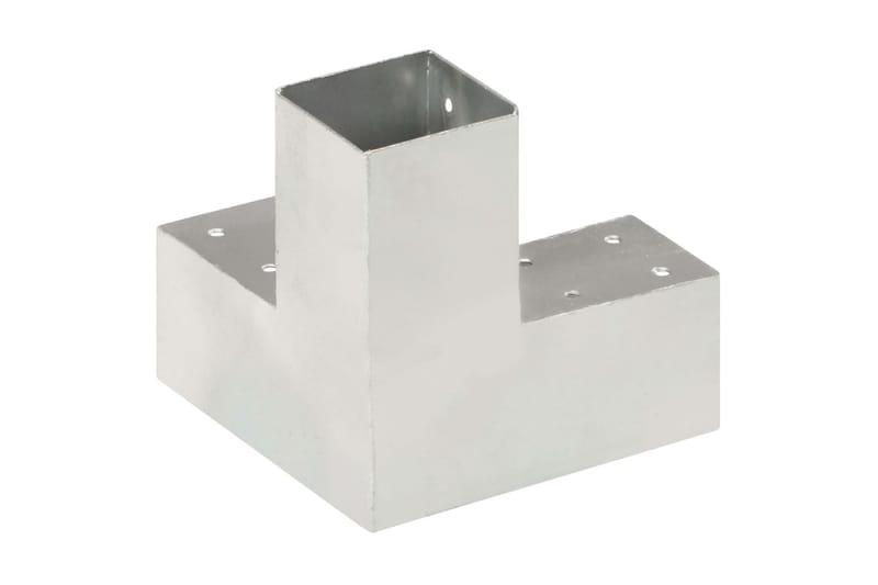 Stolpbeslag 4 st Y-form galvaniserad metall 71x71 mm - Silver - Hus & renovering - Insynsskydd & inhägnad - Staket
