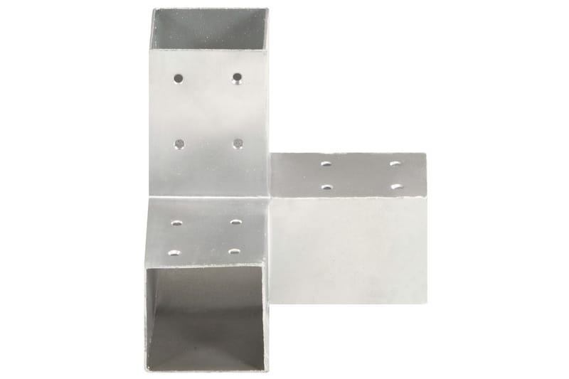 Stolpbeslag 4 st Y-form galvaniserad metall 81x81 mm - Silver - Hus & renovering - Insynsskydd & inhägnad - Staket