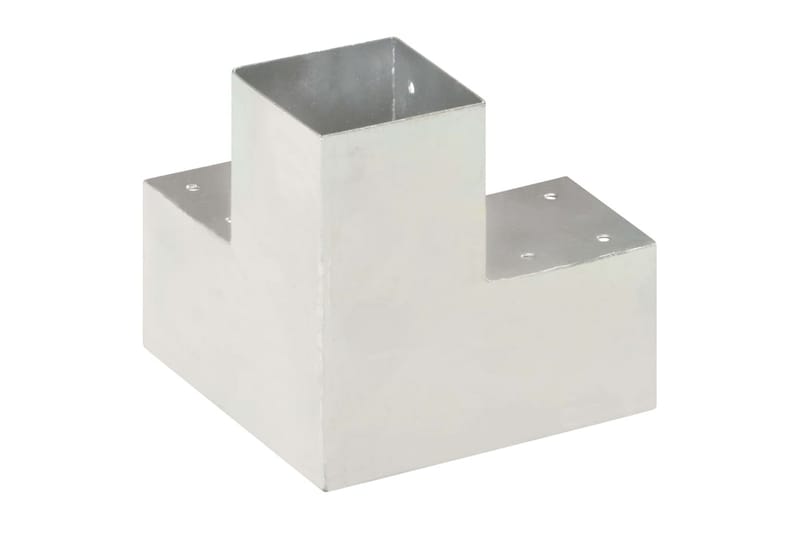 Stolpbeslag 4 st Y-form galvaniserad metall 91x91 mm - Silver - Hus & renovering - Insynsskydd & inhägnad - Staket
