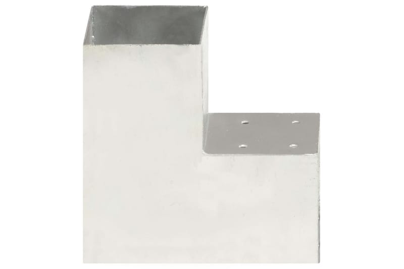 Stolpbeslag L-form galvaniserad metall 101x101 mm - Silver - Hus & renovering - Insynsskydd & inhägnad - Staket