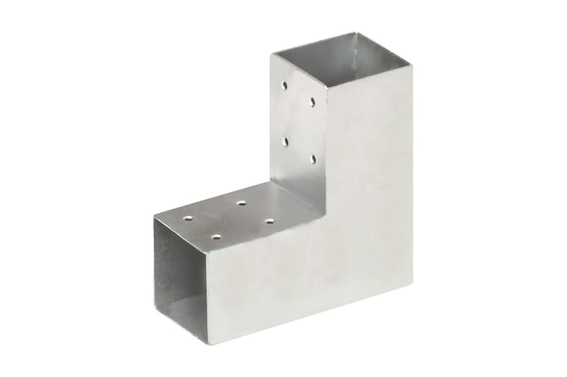 Stolpbeslag L-form galvaniserad metall 71x71 mm - Silver - Hus & renovering - Insynsskydd & inhägnad - Staket