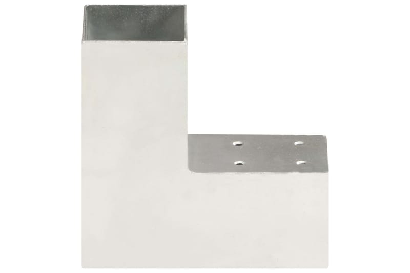 Stolpbeslag L-form galvaniserad metall 71x71 mm - Silver - Hus & renovering - Insynsskydd & inhägnad - Staket
