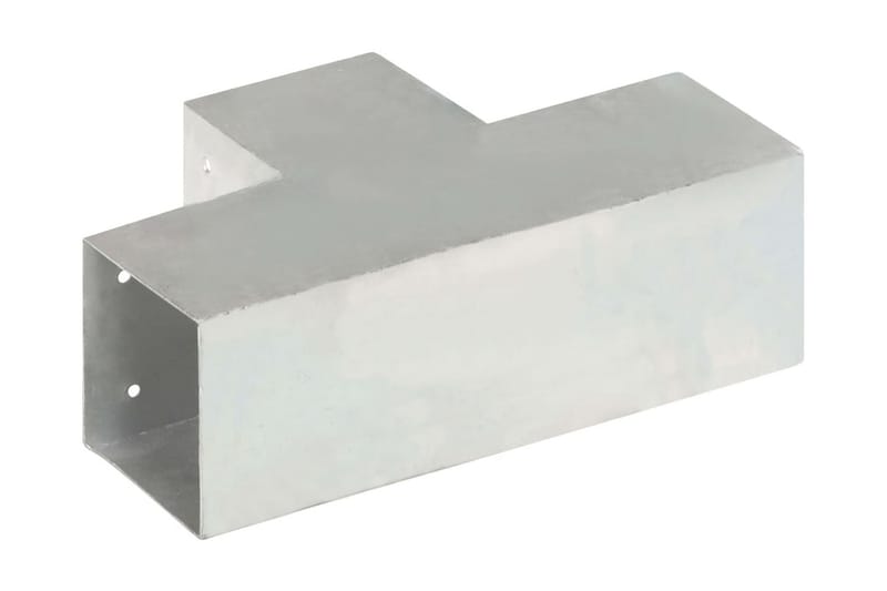 Stolpbeslag T-form galvaniserad metall 101x101 mm - Silver - Hus & renovering - Insynsskydd & inhägnad - Staket