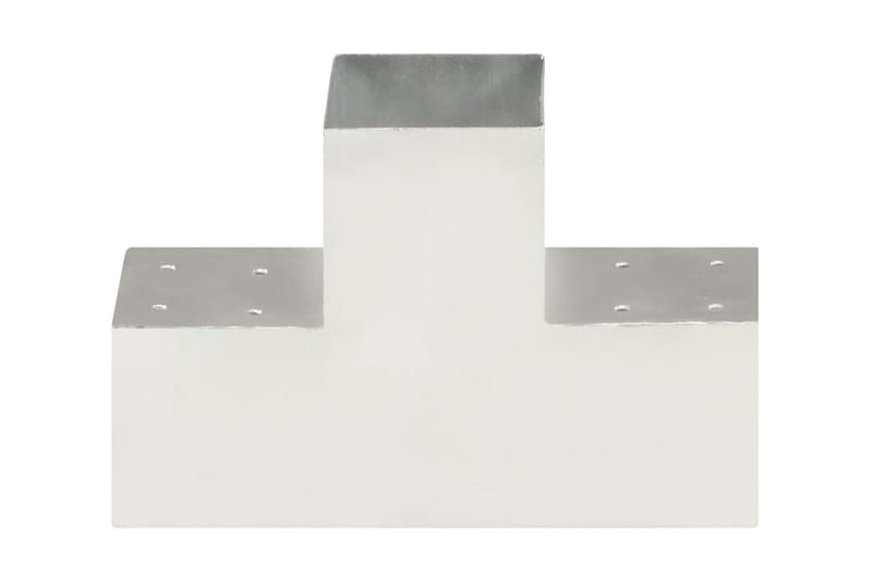 Stolpbeslag T-form galvaniserad metall 101x101 mm - Silver - Hus & renovering - Insynsskydd & inhägnad - Staket