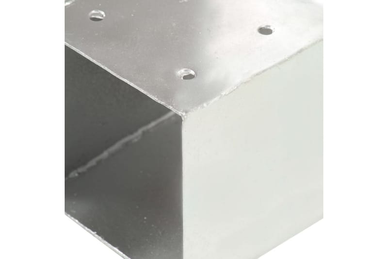 Stolpbeslag T-form galvaniserad metall 101x101 mm - Silver - Hus & renovering - Insynsskydd & inhägnad - Staket