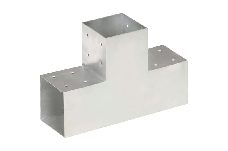 Stolpbeslag T-form galvaniserad metall 101x101 mm - Silver - Hus & renovering - Insynsskydd & inhägnad - Staket