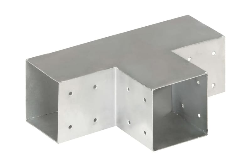 Stolpbeslag T-form galvaniserad metall 101x101 mm - Silver - Hus & renovering - Insynsskydd & inhägnad - Staket