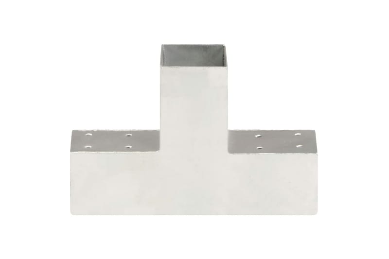 Stolpbeslag T-form galvaniserad metall 71x71 mm - Silver - Hus & renovering - Insynsskydd & inhägnad - Staket