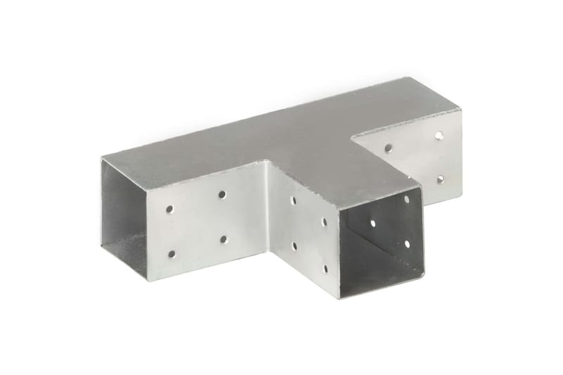 Stolpbeslag T-form galvaniserad metall 71x71 mm - Silver - Hus & renovering - Insynsskydd & inhägnad - Staket