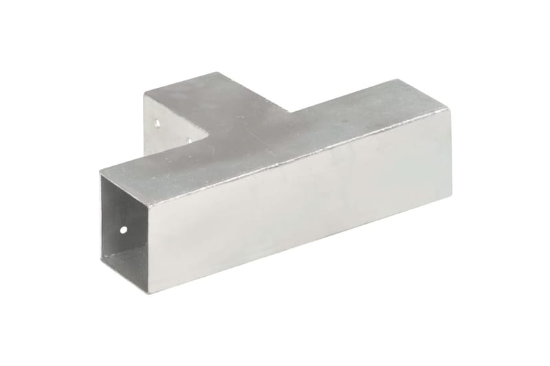 Stolpbeslag T-form galvaniserad metall 71x71 mm - Silver - Hus & renovering - Insynsskydd & inhägnad - Staket