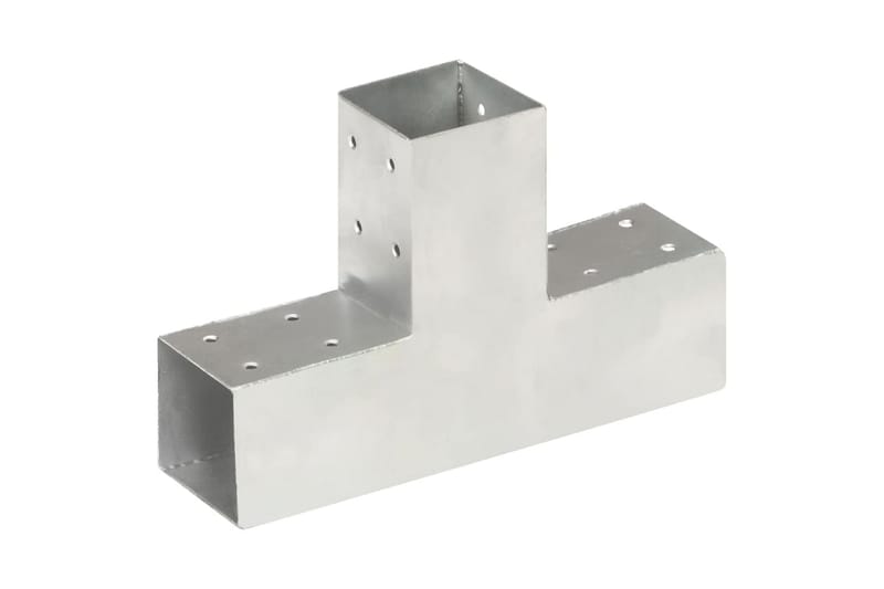 Stolpbeslag T-form galvaniserad metall 71x71 mm - Silver - Hus & renovering - Insynsskydd & inhägnad - Staket