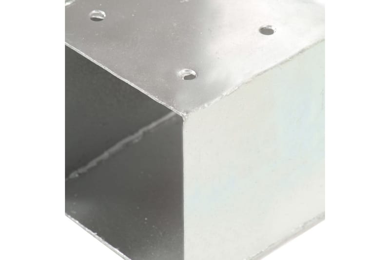 Stolpbeslag T-form galvaniserad metall 71x71 mm - Silver - Hus & renovering - Insynsskydd & inhägnad - Staket