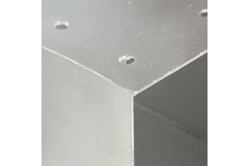 Stolpbeslag X-form galvaniserad metall 101x101 mm - Silver - Staketstolpar