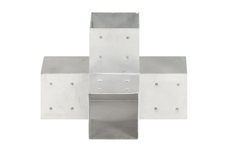 Stolpbeslag X-form galvaniserad metall 101x101 mm - Silver - Staketstolpar