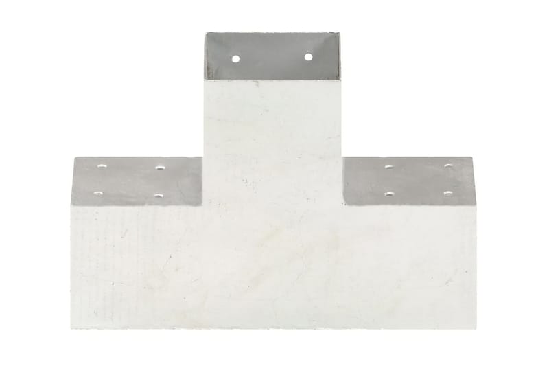 Stolpbeslag X-form galvaniserad metall 101x101 mm - Silver - Staketstolpar