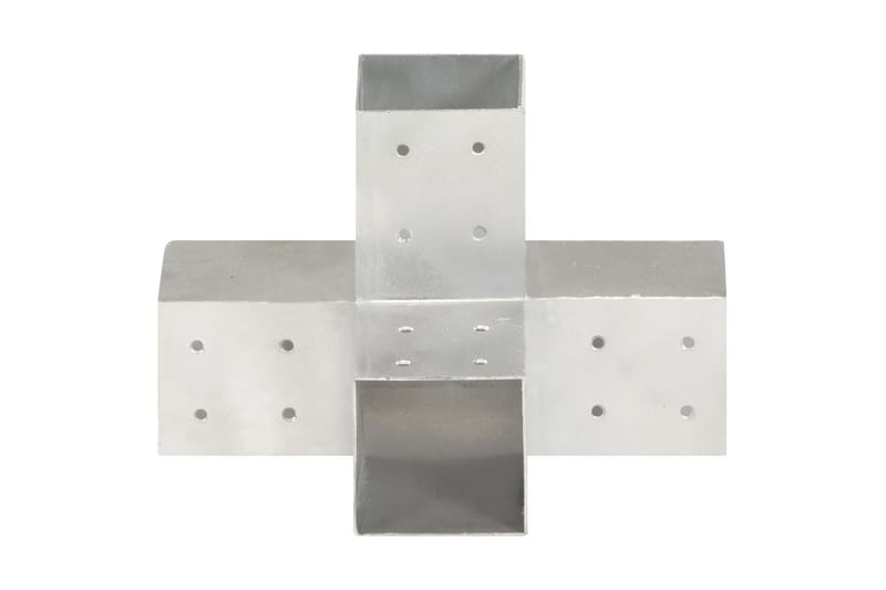 Stolpbeslag X-form galvaniserad metall 81x81 mm - Silver - Hus & renovering - Insynsskydd & inhägnad - Staket