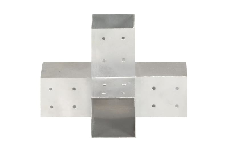 Stolpbeslag X-form galvaniserad metall 81x81 mm - Silver - Staketstolpar