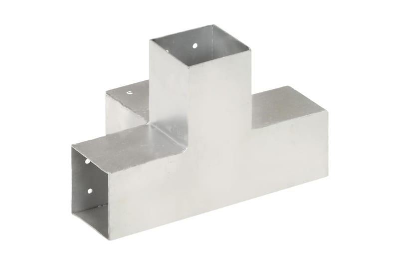 Stolpbeslag X-form galvaniserad metall 81x81 mm - Silver - Hus & renovering - Insynsskydd & inhägnad - Staket