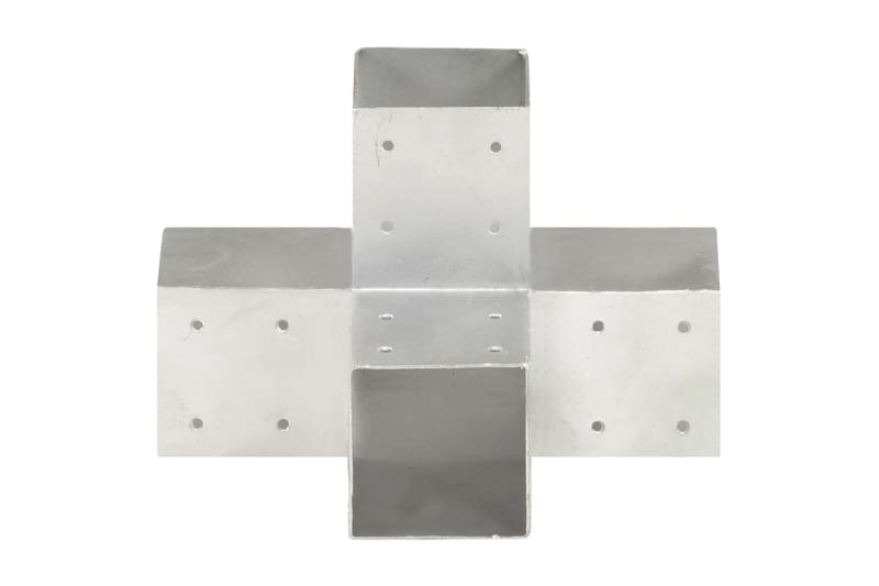 Stolpbeslag X-form galvaniserad metall 91x91 mm - Silver - Hus & renovering - Insynsskydd & inhägnad - Staket