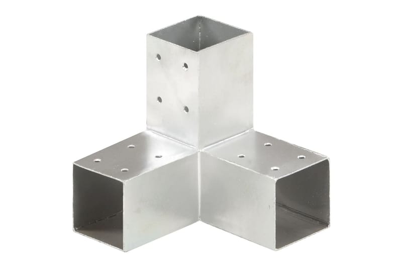 Stolpbeslag Y-form galvaniserad metall 71x71 mm - Silver - Hus & renovering - Insynsskydd & inhägnad - Staket