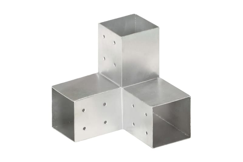 Stolpbeslag Y-form galvaniserad metall 81x81 mm - Silver - Hus & renovering - Insynsskydd & inhägnad - Staket