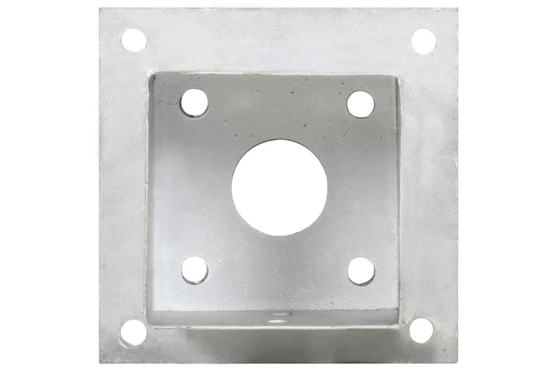 Stolpfot 4 st galvaniserad metall 101 mm - Silver - Hus & renovering - Insynsskydd & inhägnad - Staket