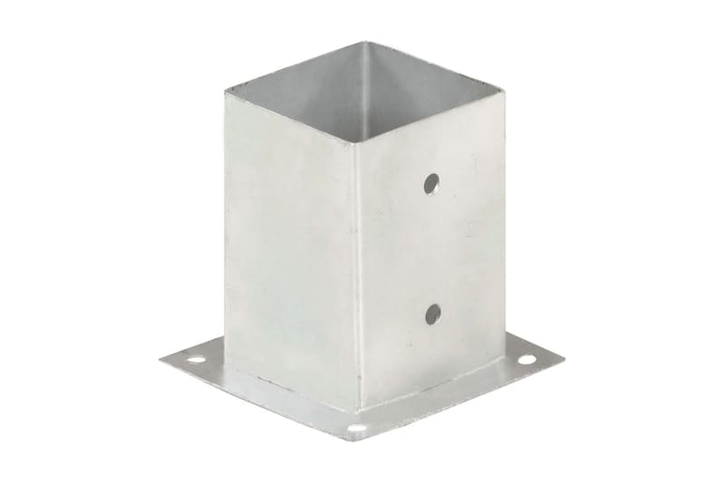Stolpfot 4 st galvaniserad metall 101 mm - Silver - Hus & renovering - Insynsskydd & inhägnad - Staket
