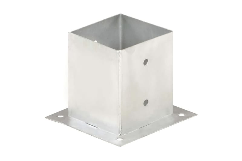 Stolpfot 4 st galvaniserad metall 121 mm - Silver - Hus & renovering - Insynsskydd & inhägnad - Staket
