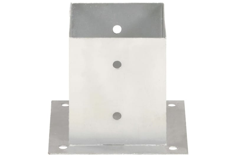 Stolpfot 4 st galvaniserad metall 121 mm - Silver - Staketstolpar