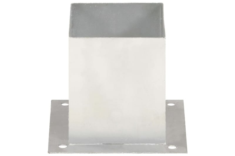 Stolpfot 4 st galvaniserad metall 121 mm - Silver - Hus & renovering - Insynsskydd & inhägnad - Staket