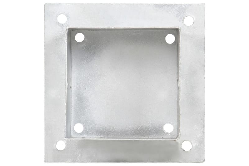 Stolpfot 4 st galvaniserad metall 121 mm - Silver - Hus & renovering - Insynsskydd & inhägnad - Staket