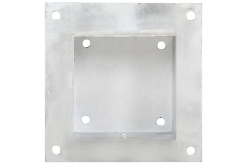 Stolpfot 4 st galvaniserad metall 141 mm - Silver - Hus & renovering - Insynsskydd & inhägnad - Staket