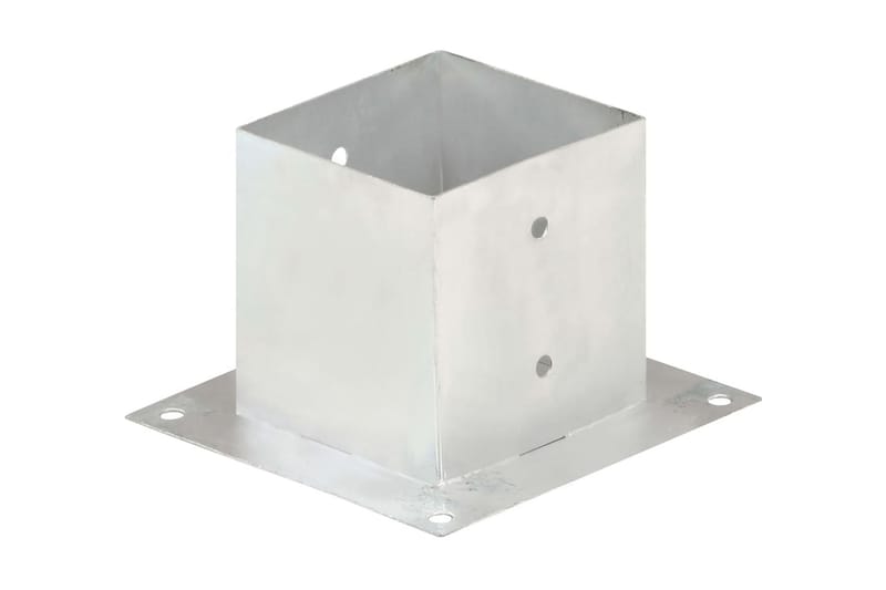 Stolpfot 4 st galvaniserad metall 141 mm - Silver - Hus & renovering - Insynsskydd & inhägnad - Staket