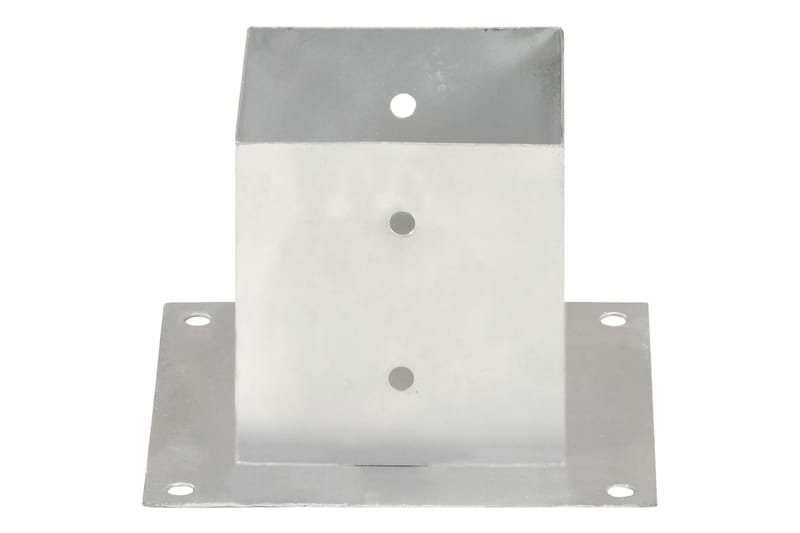 Stolpfot 4 st galvaniserad metall 141 mm - Silver - Hus & renovering - Insynsskydd & inhägnad - Staket