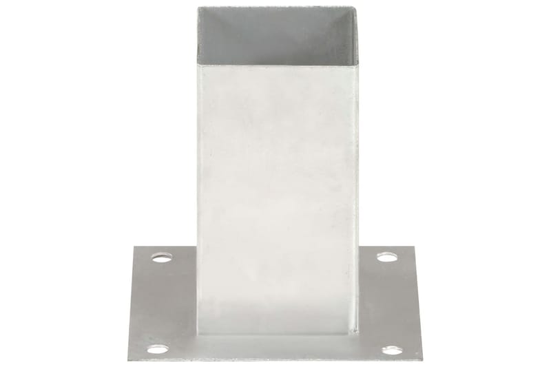 Stolpfot 4 st galvaniserad metall 81 mm - Silver - Hus & renovering - Insynsskydd & inhägnad - Staket