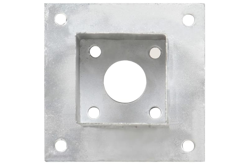 Stolpfot 4 st galvaniserad metall 81 mm - Silver - Hus & renovering - Insynsskydd & inhägnad - Staket
